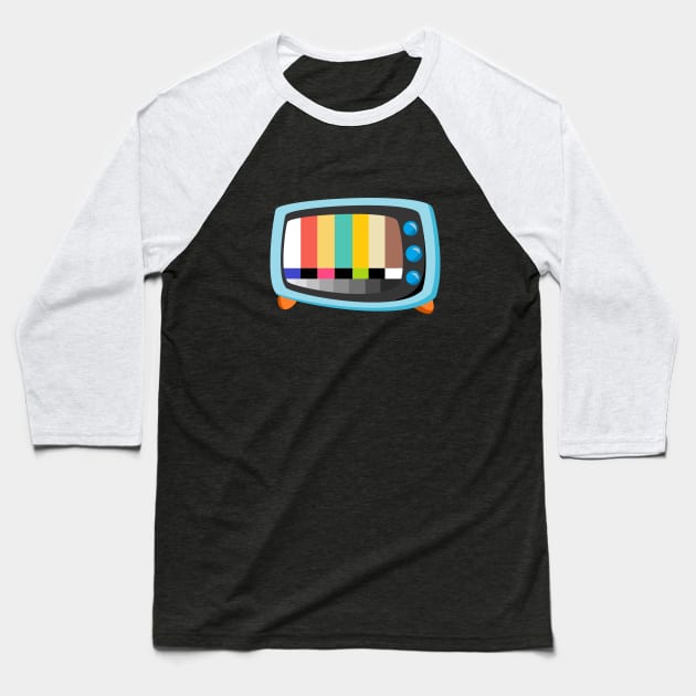 standby retro tv Baseball T-Shirt by prettyguardianstudio